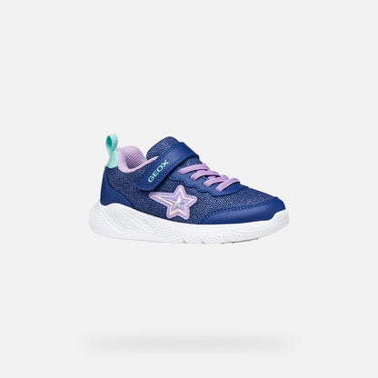 Geox Trainer Glitter Navy Lilac Star Sprintye J55FWA