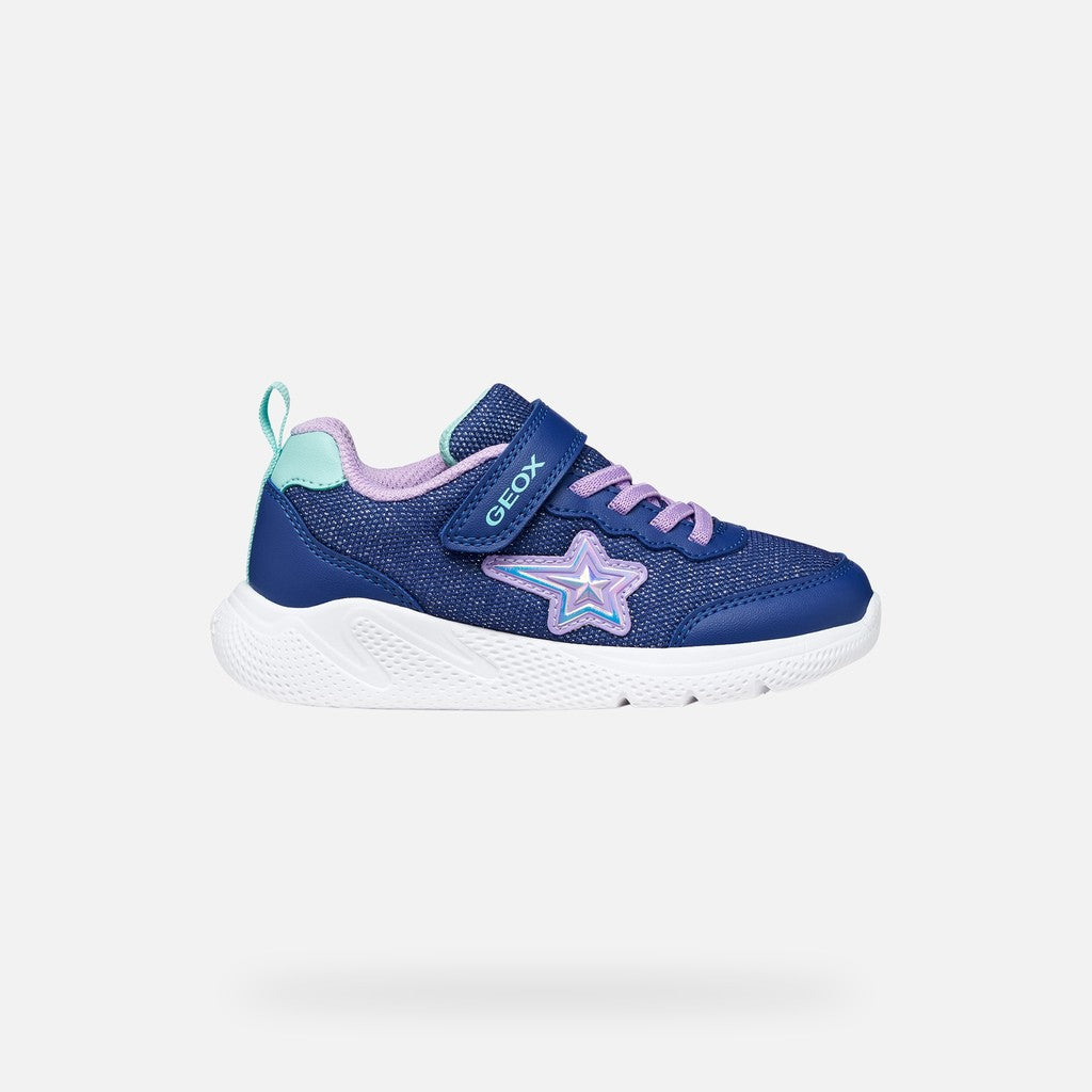 Geox Trainer Glitter Navy Lilac Star Sprintye J55FWA