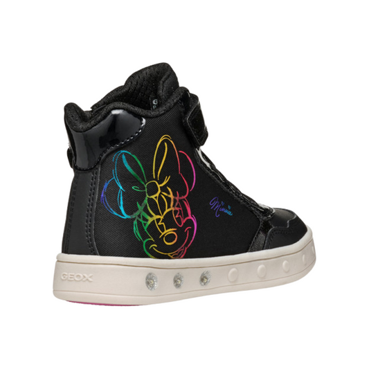 Geox Minnie Mouse Rainbow High Top Trainer Skylin J468WE