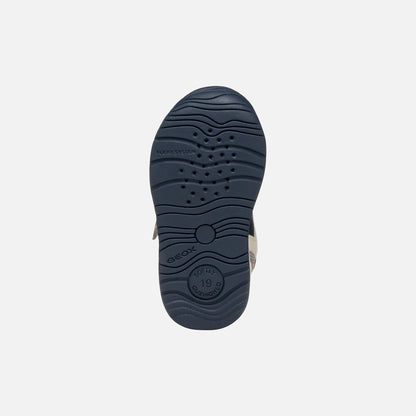 Geox First Shoe Boys Rishon Grey Orange B560RA