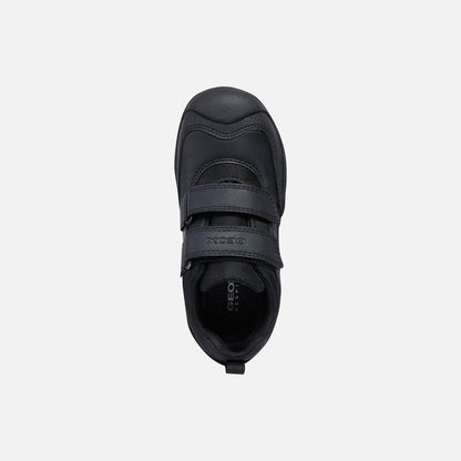 Geox Waterproof Savage Velcro Black Leather Shoe J841WB