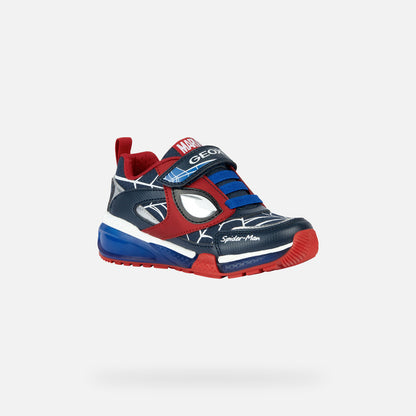 Geox Spiderman Light Up Trainers Bayonyc J36FED