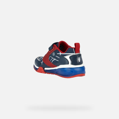 Geox Spiderman Light Up Trainers Bayonyc J36FED