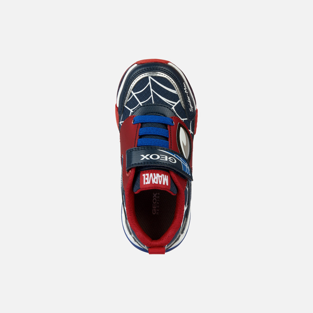 Geox Spiderman Light Up Trainers Bayonyc J36FED