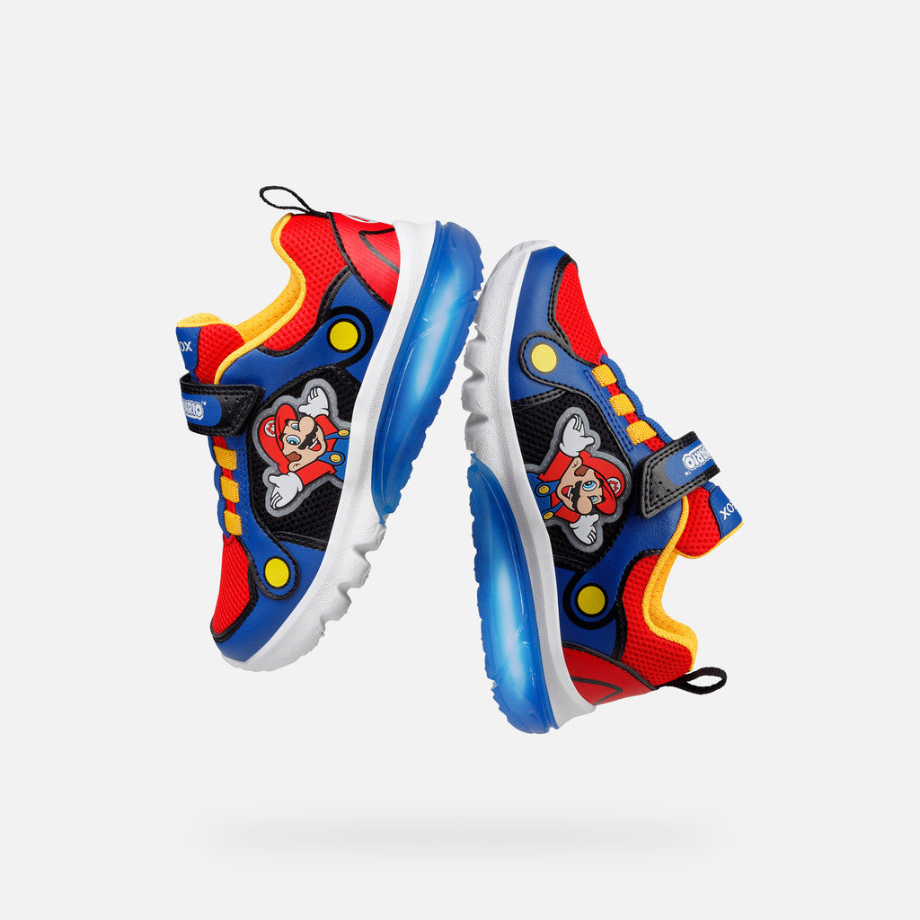 Geox Super Mario Lights Runner Blue Red Ciberdron J55LBF