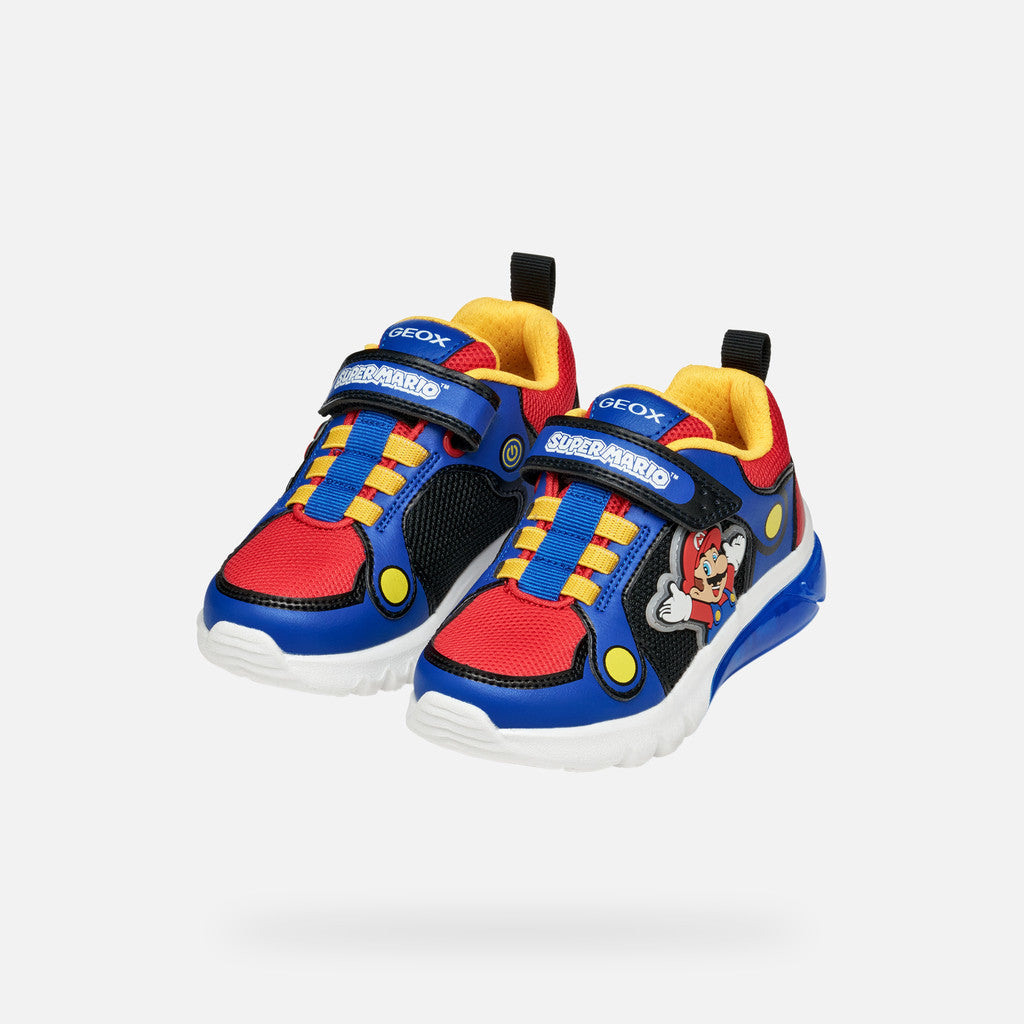 Geox Super Mario Lights Runner Blue Red Ciberdron J55LBF