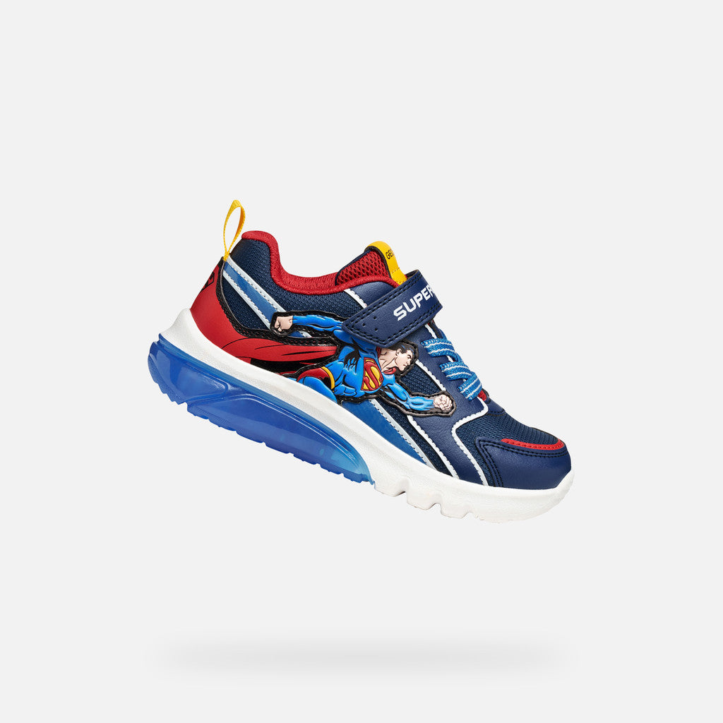 Geox Superman Lights Runner Ciberdron Navy Red J56LBD