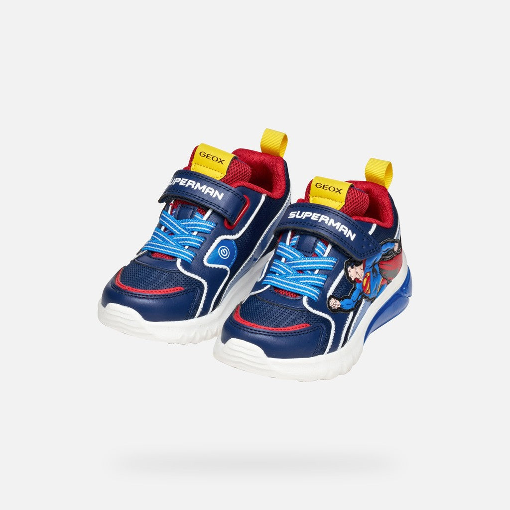 Geox Superman Lights Runner Ciberdron Navy Red J56LBD