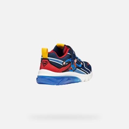 Geox Superman Lights Runner Ciberdron Navy Red J56LBD