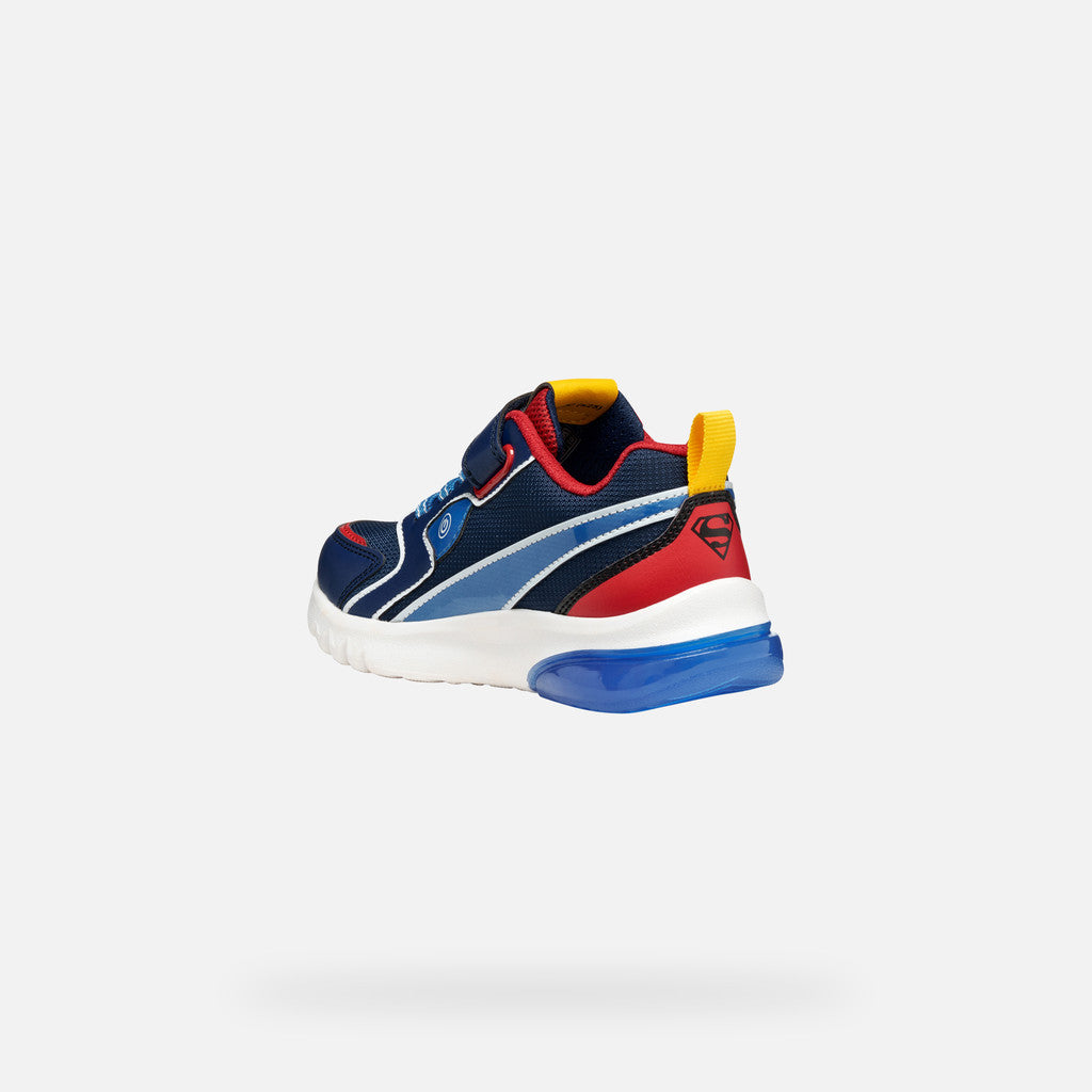 Geox Superman Lights Runner Ciberdron Navy Red J56LBD