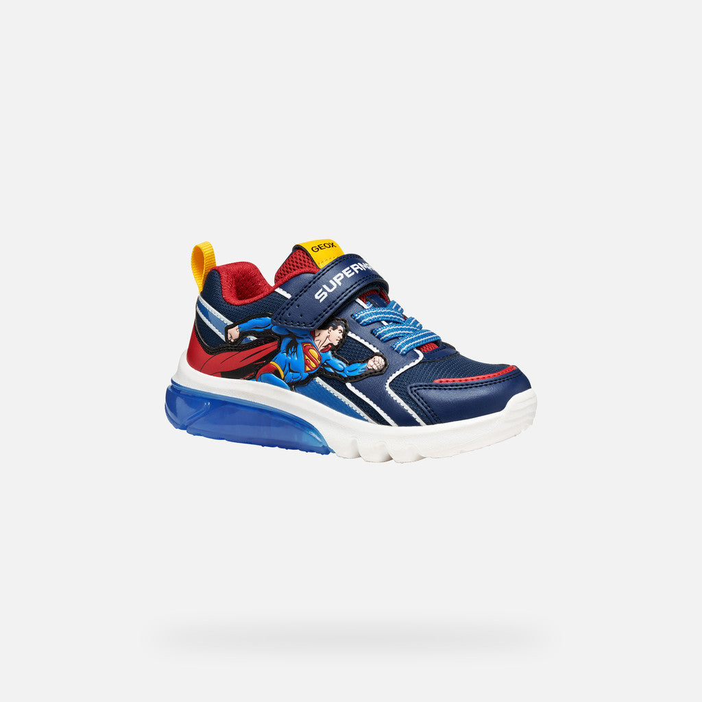 Geox Superman Lights Runner Ciberdron Navy Red J56LBD