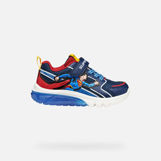 Geox Superman Lights Runner Ciberdron Navy Red J56LBD