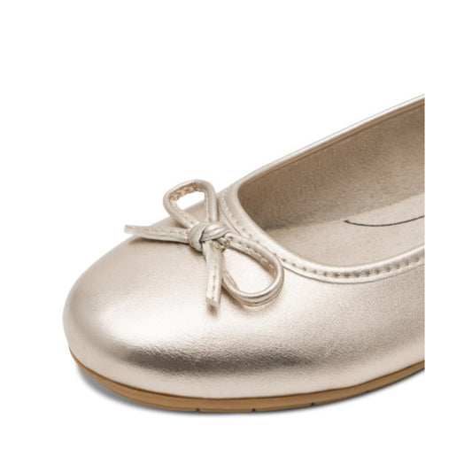 Jana Print Ballerina Pumps - Champagne