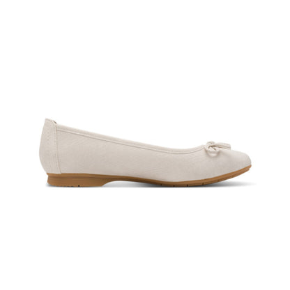 Jana Snake Print Ballerina Pumps - Beige