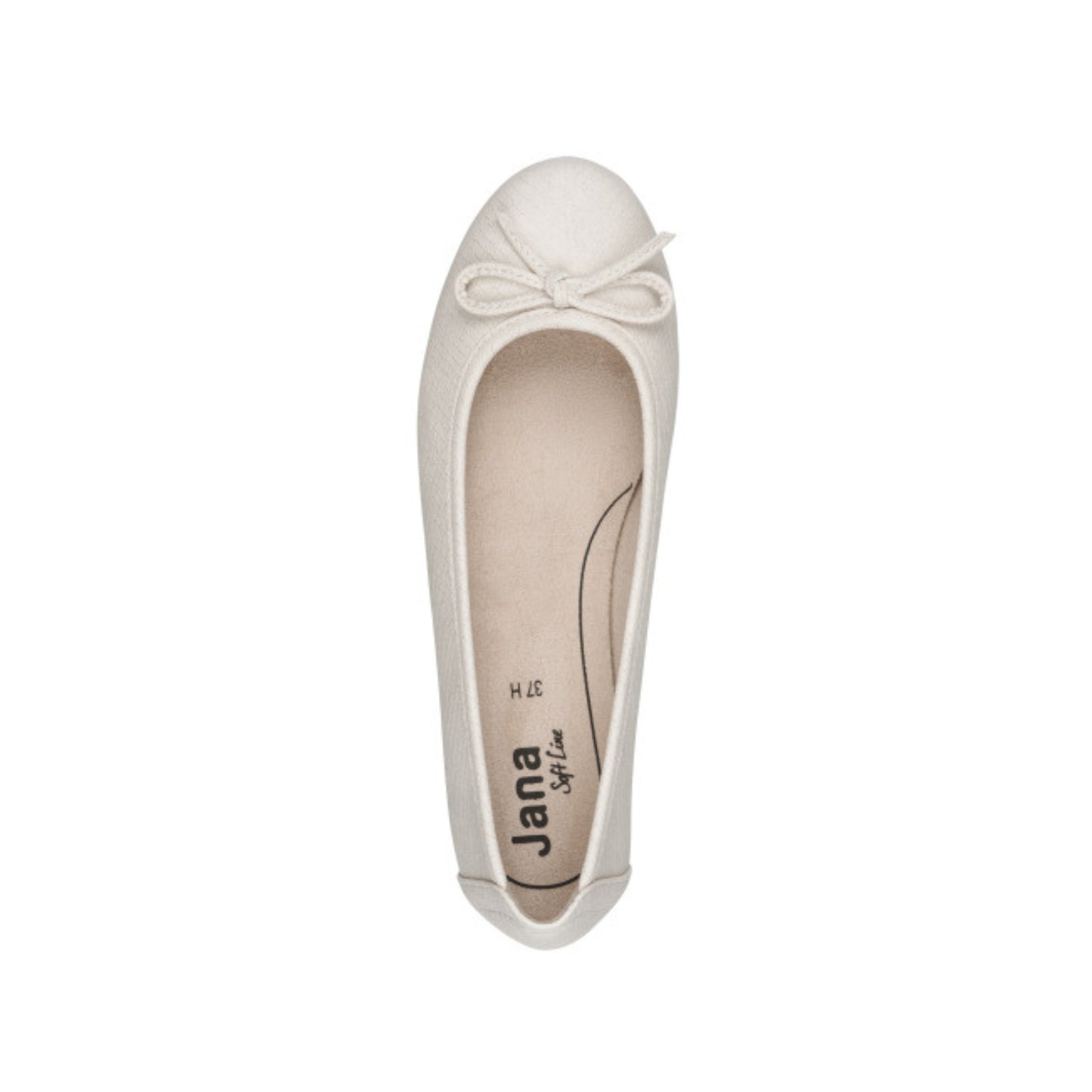 Jana Snake Print Ballerina Pumps - Beige