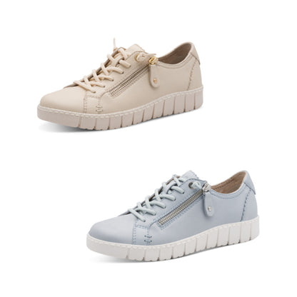 Jana Ladies Laced Trainer with Zip 23704-46