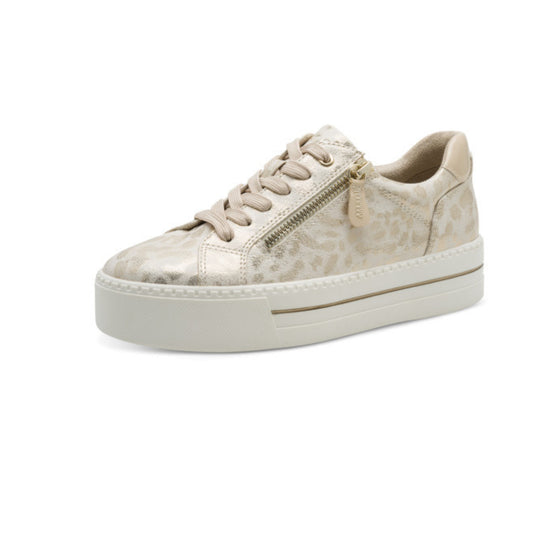 Jana Gold Laced  Runner with Zip 23767-43