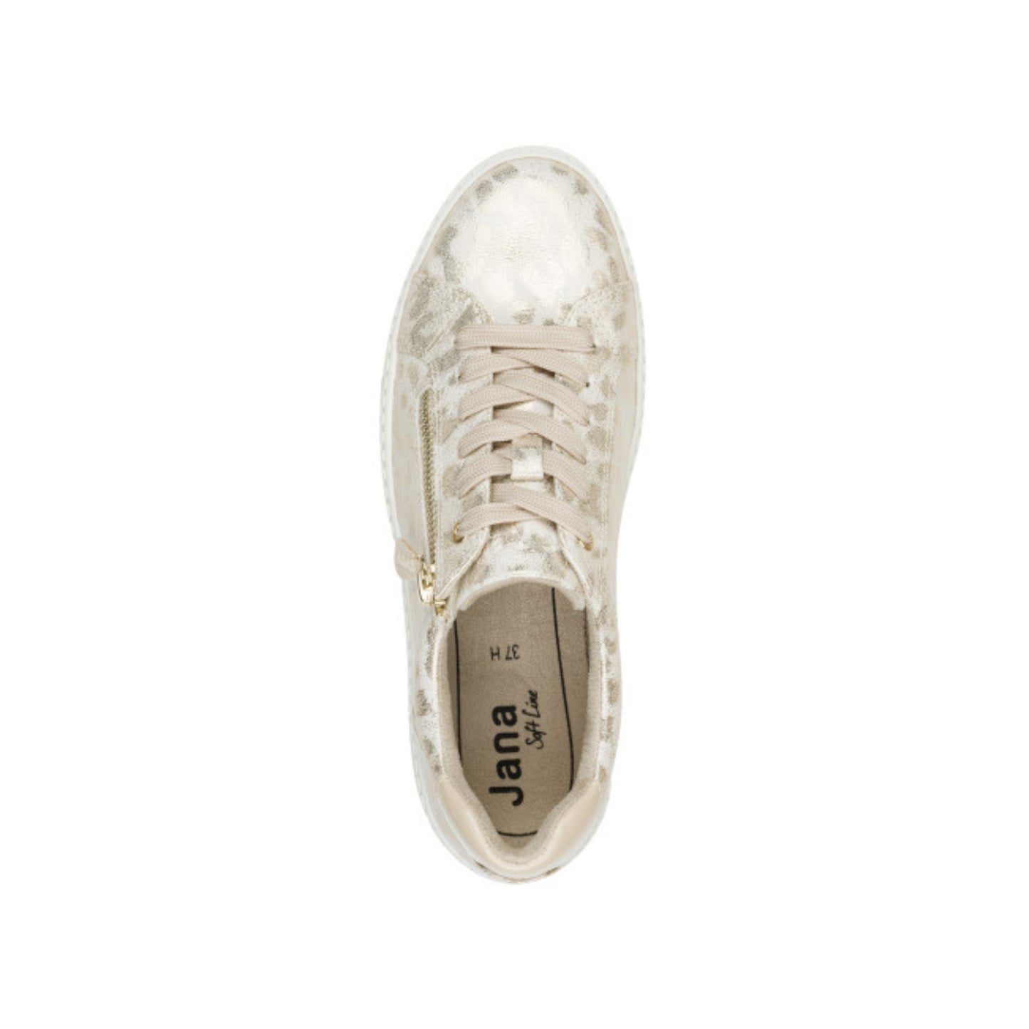 Jana Gold Laced  Runner with Zip 23767-43
