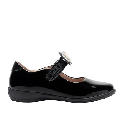Lelli Kelly Sabrina Colour Changing Heart Straps - G Fitting - Black Patent Leather