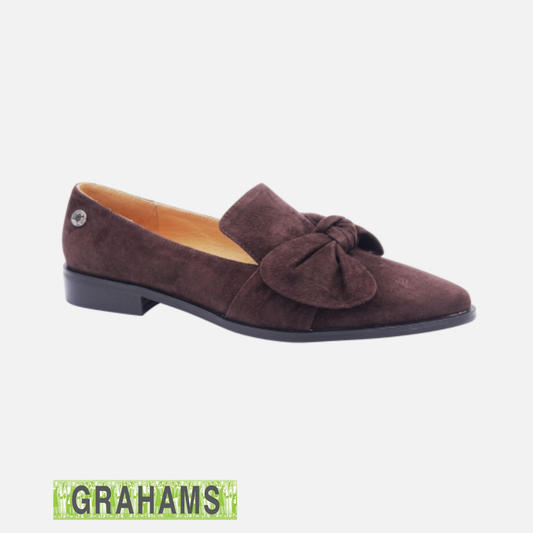 Loretta Vitale Knotted Pointed Toe Leather Loafer