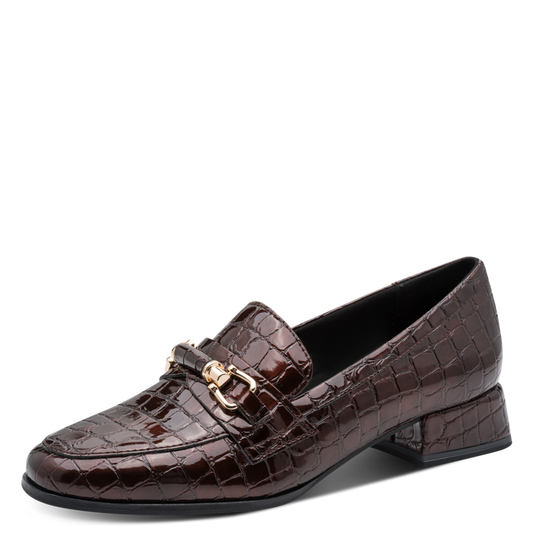 Marco Tozzi Loafer Cognac Croc Patent 24252-47