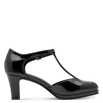 Marco Tozzi T-Strap Heels Patent 24419-45