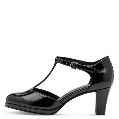 Marco Tozzi T-Strap Heels Patent 24419-45