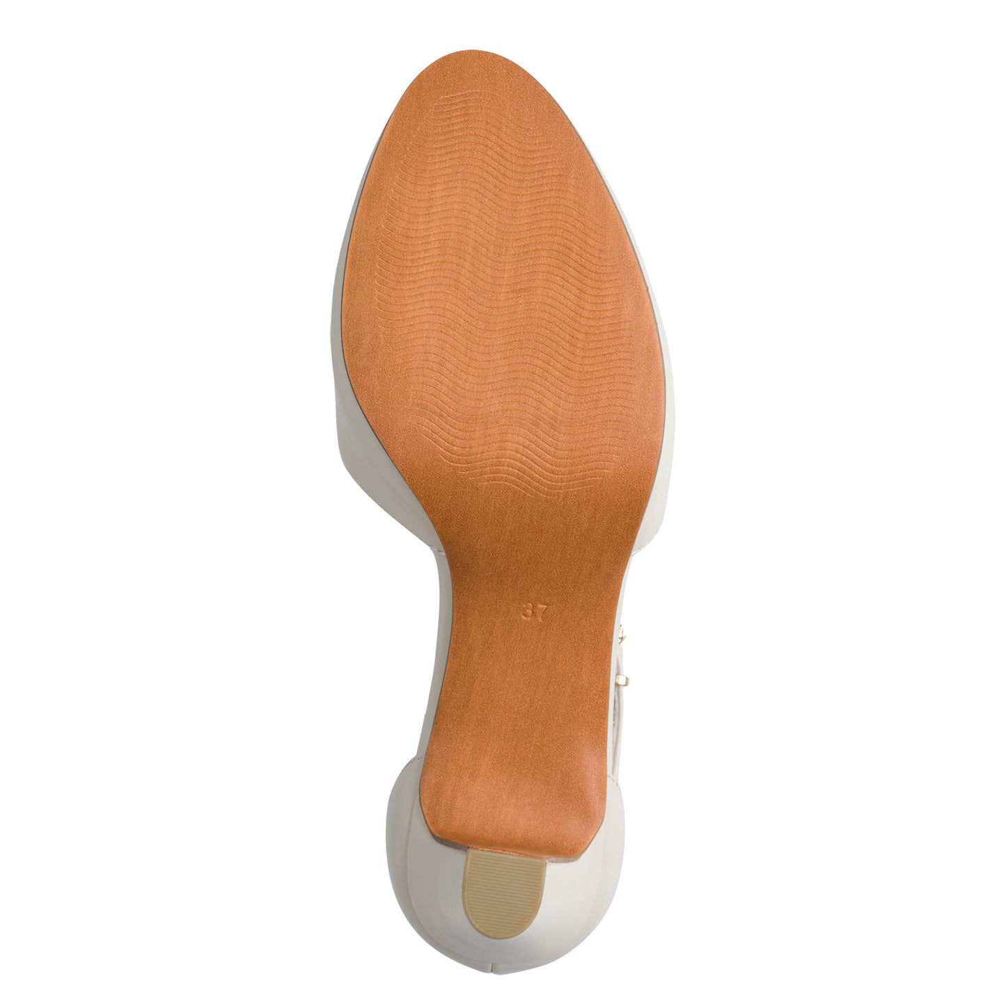 Marco Tozzi Cream T-Bar Mid Heel 24419-45