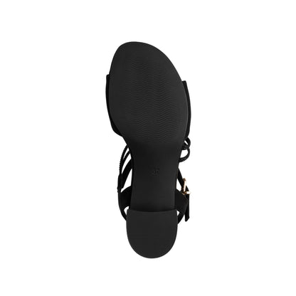 Marco Tozzi Low Block Heel Sandal with Diamand Detailing 28205-46