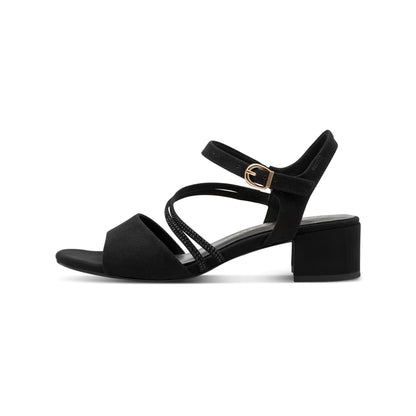 Marco Tozzi Low Block Heel Sandal with Diamand Detailing 28205-46