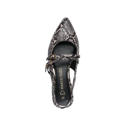 Marco Tozzi Slingback Snake Print 29418