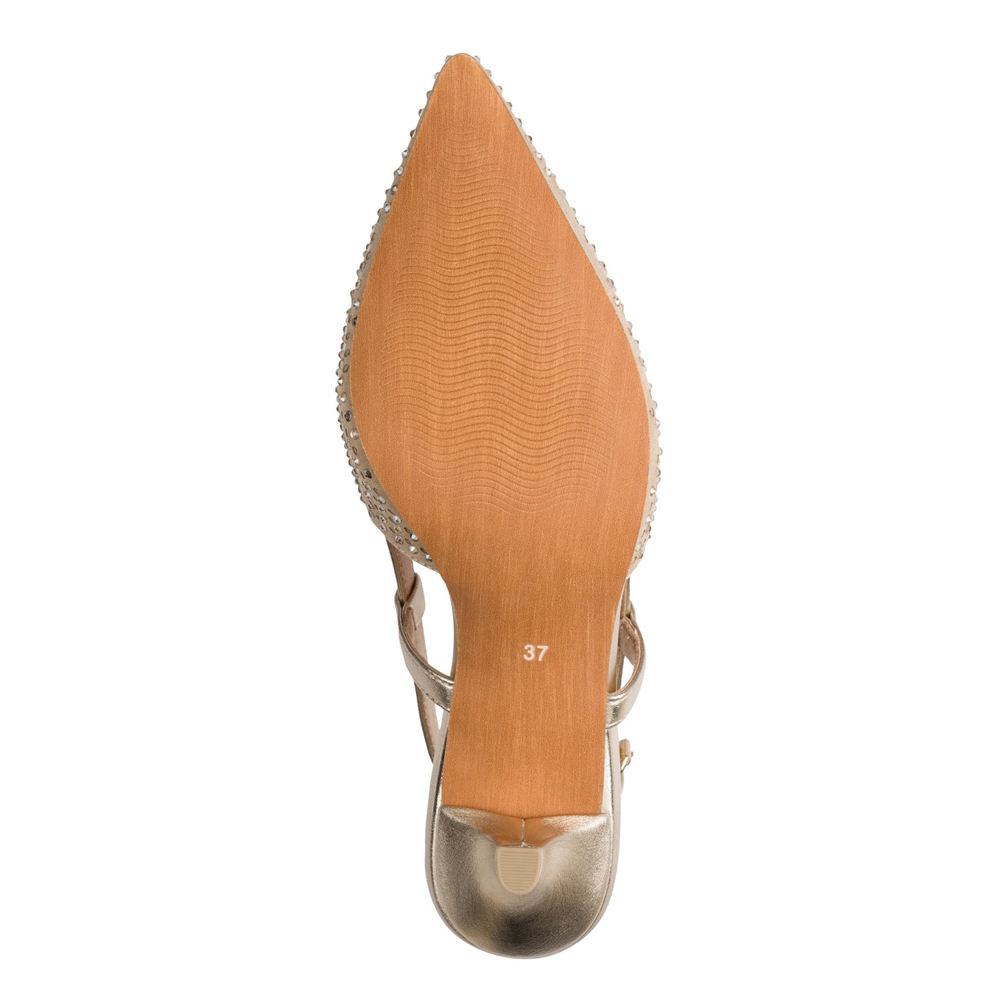Marco Tozzi Diamante Pointed Toe Low Heel Sling Back 29667
