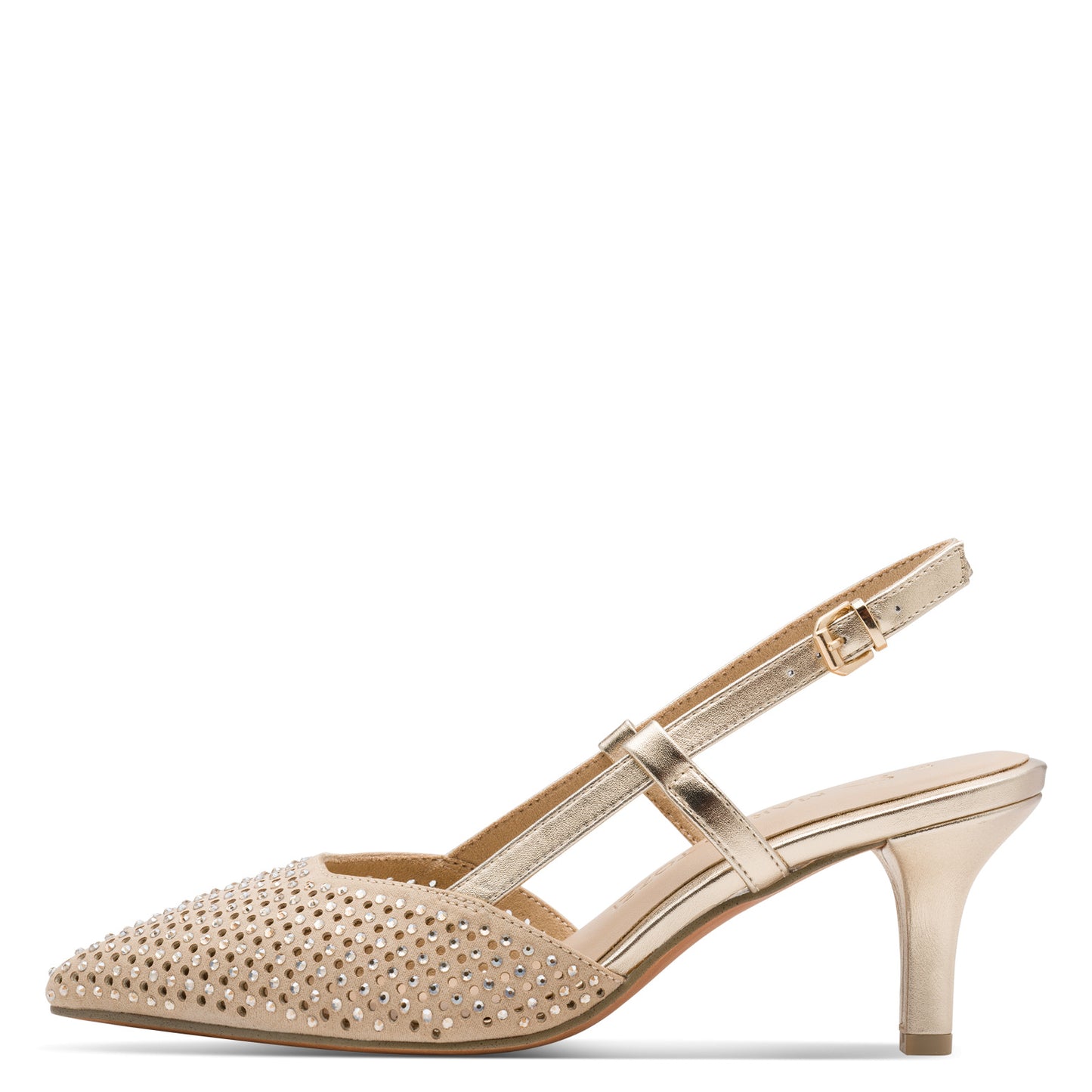 Marco Tozzi Diamante Pointed Toe Low Heel Sling Back 29667
