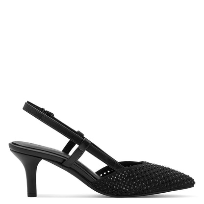 Marco Tozzi Diamante Pointed Toe Low Heel Sling Back 29667