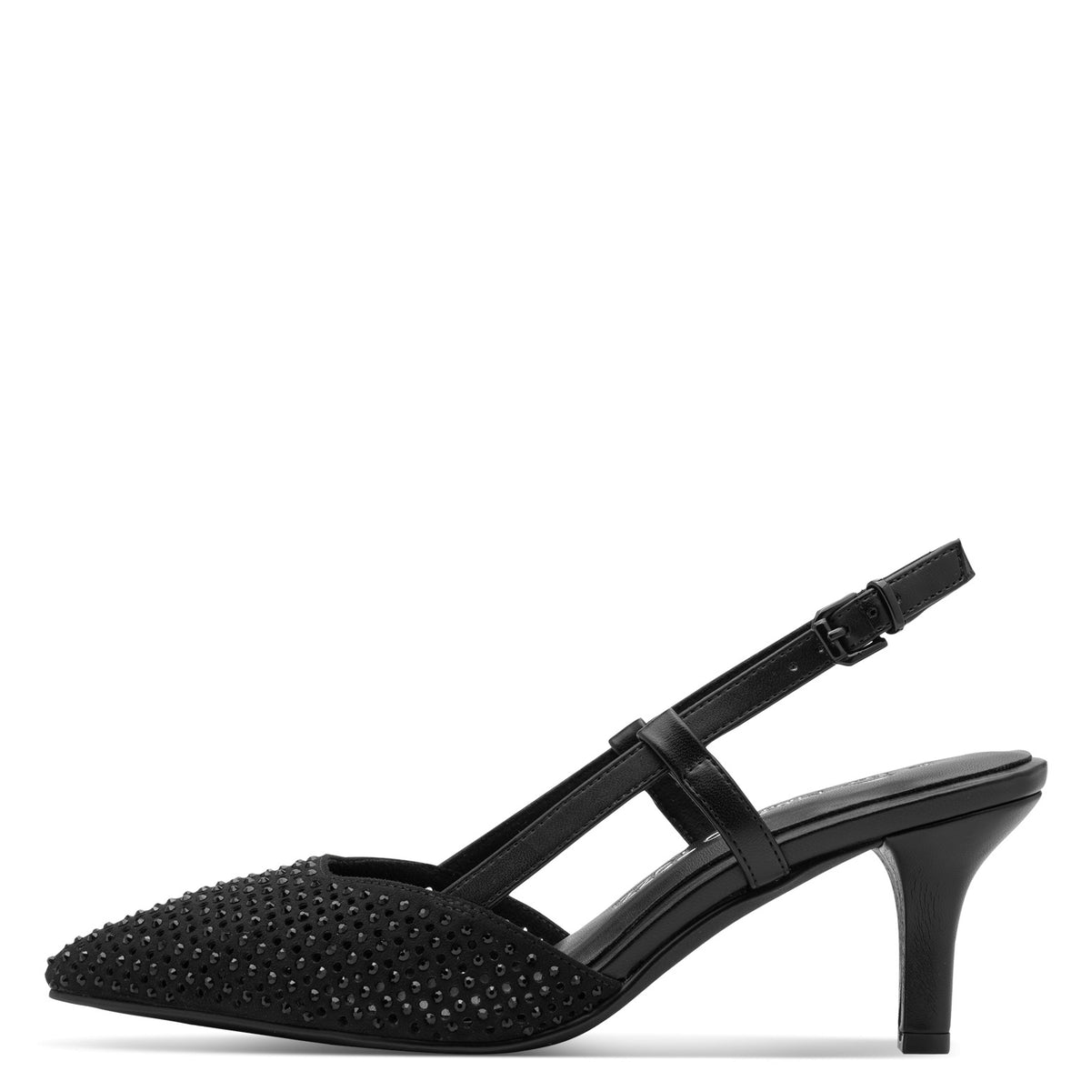 Marco Tozzi Diamante Pointed Toe Low Heel Sling Back 29667