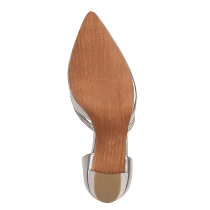 Marco Tozzi Pointed Toe Elegant Block Heel with Diamante Detailing