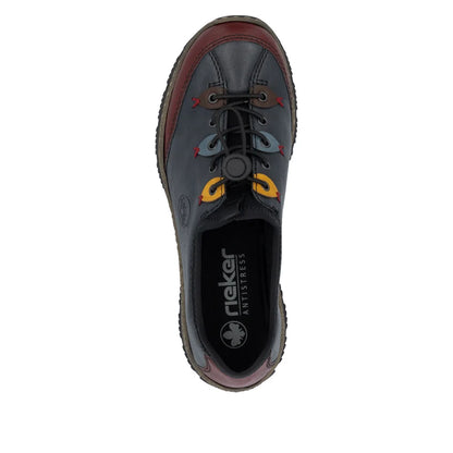 Rieker Slip On Bungee Elastic Walking Shoe Navy Multi N3271-35