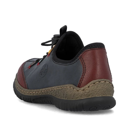 Rieker Slip On Bungee Elastic Walking Shoe Navy Multi N3271-35