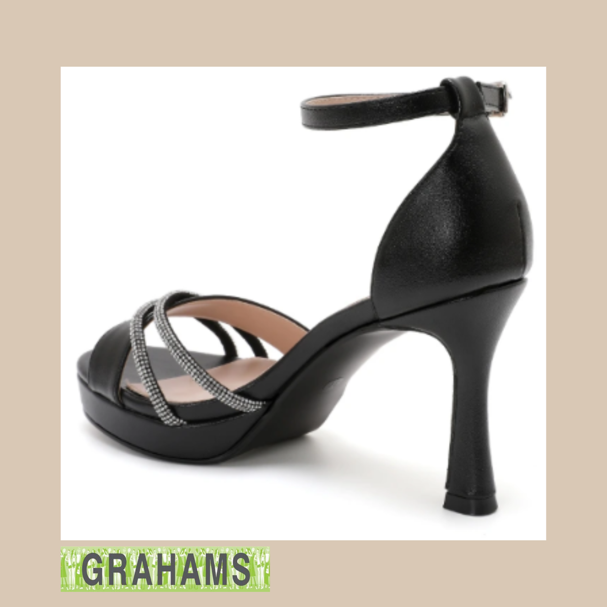 PFS Heeled Sandals Diamante Detailing H81203