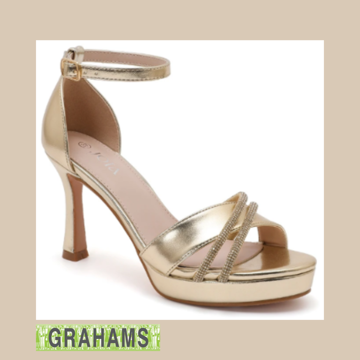 PFS Heeled Sandals Diamante Detailing H81203