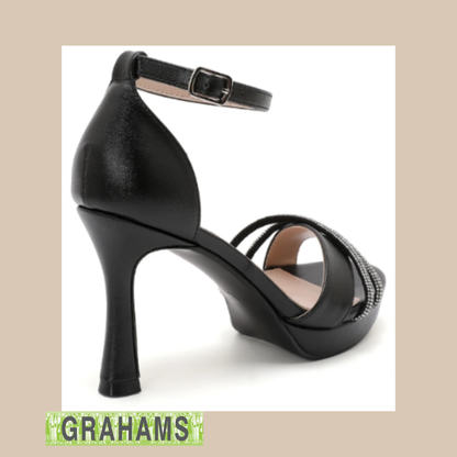PFS Heeled Sandals Diamante Detailing H81203