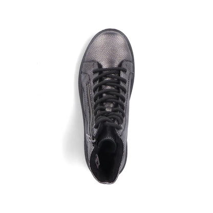 Rieker Platform Laced Metallic Ankle Boot N0031