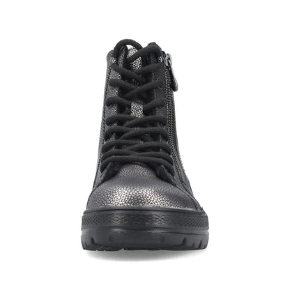 Rieker Platform Laced Metallic Ankle Boot N0031