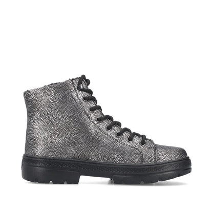 Rieker Platform Laced Metallic Ankle Boot N0031