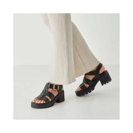 Tamaris Heeled Sandal Black Leather  28703-46