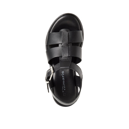 Tamaris Heeled Sandal Black Leather  28703-46