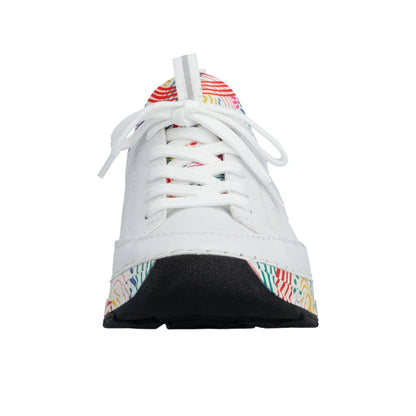 Rieker Lace Up Runner White Multi 44562-80
