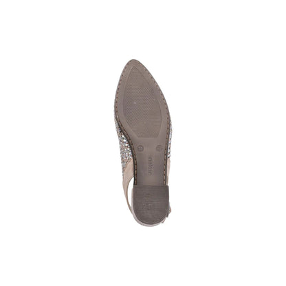 Rieker Woven Slingback Metallic Shoe 47078-90