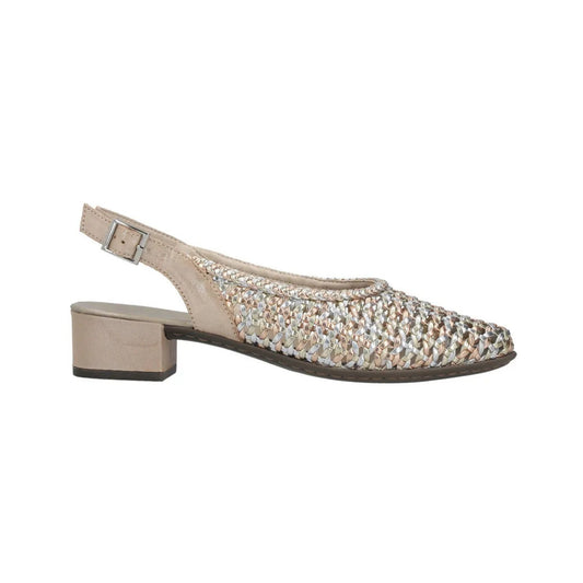 Rieker Woven Slingback Metallic Shoe 47078-90