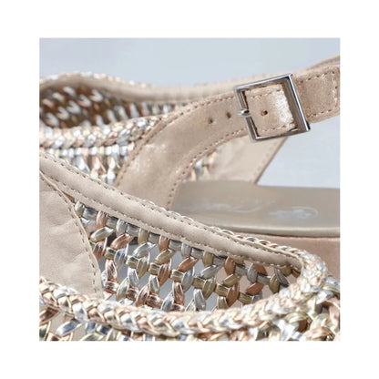 Rieker Woven Slingback Metallic Shoe 47078-90